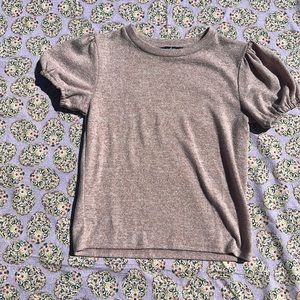 Freshman 1996 sweater tee heather pink cap sleeve w elastic cuff Size XS